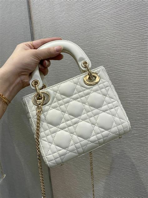 white bag dior|mini lady dior bag white.